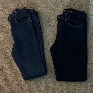 Dark Blue Girls Skinny Jeans